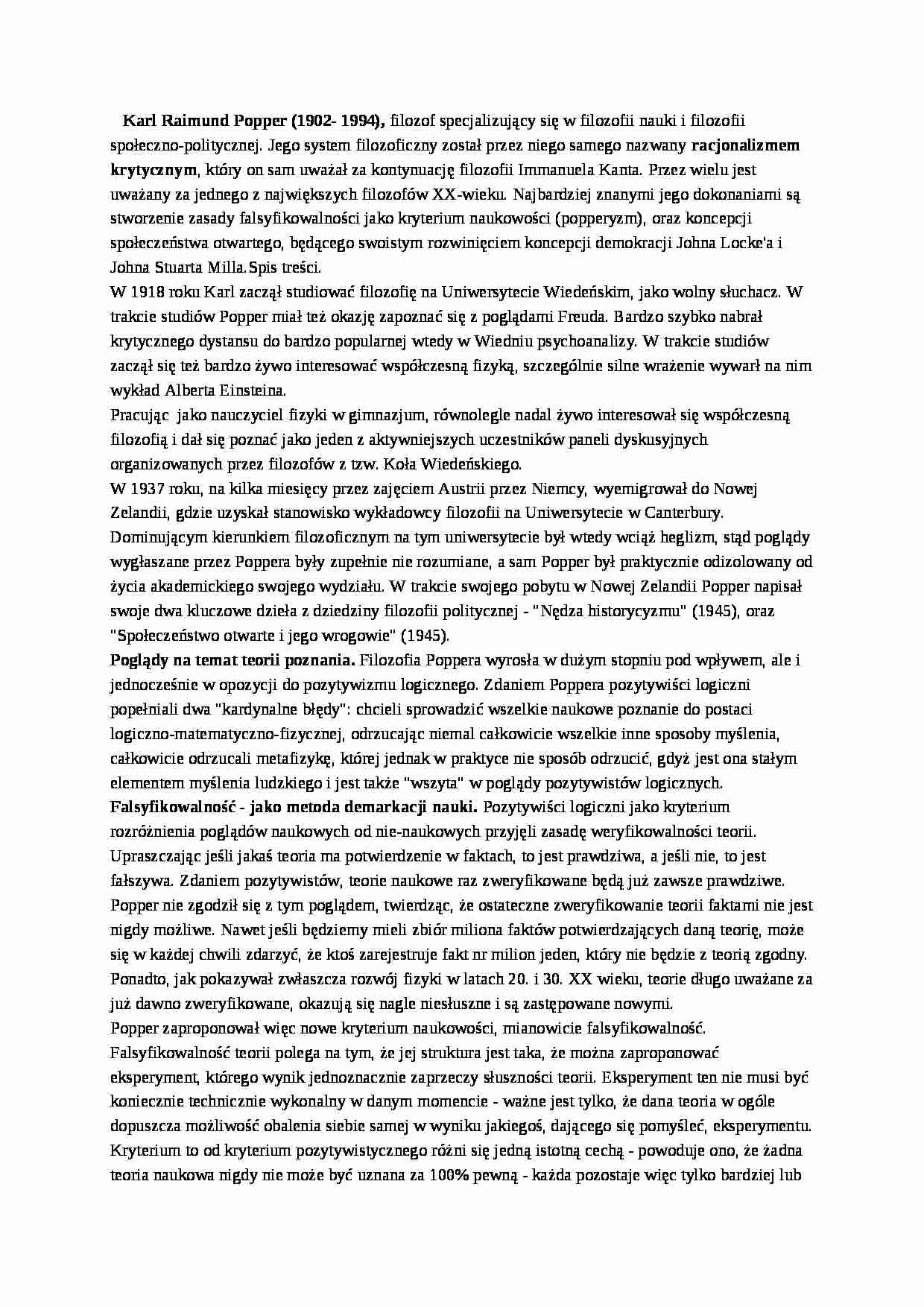 Karl Raimund Popper - strona 1