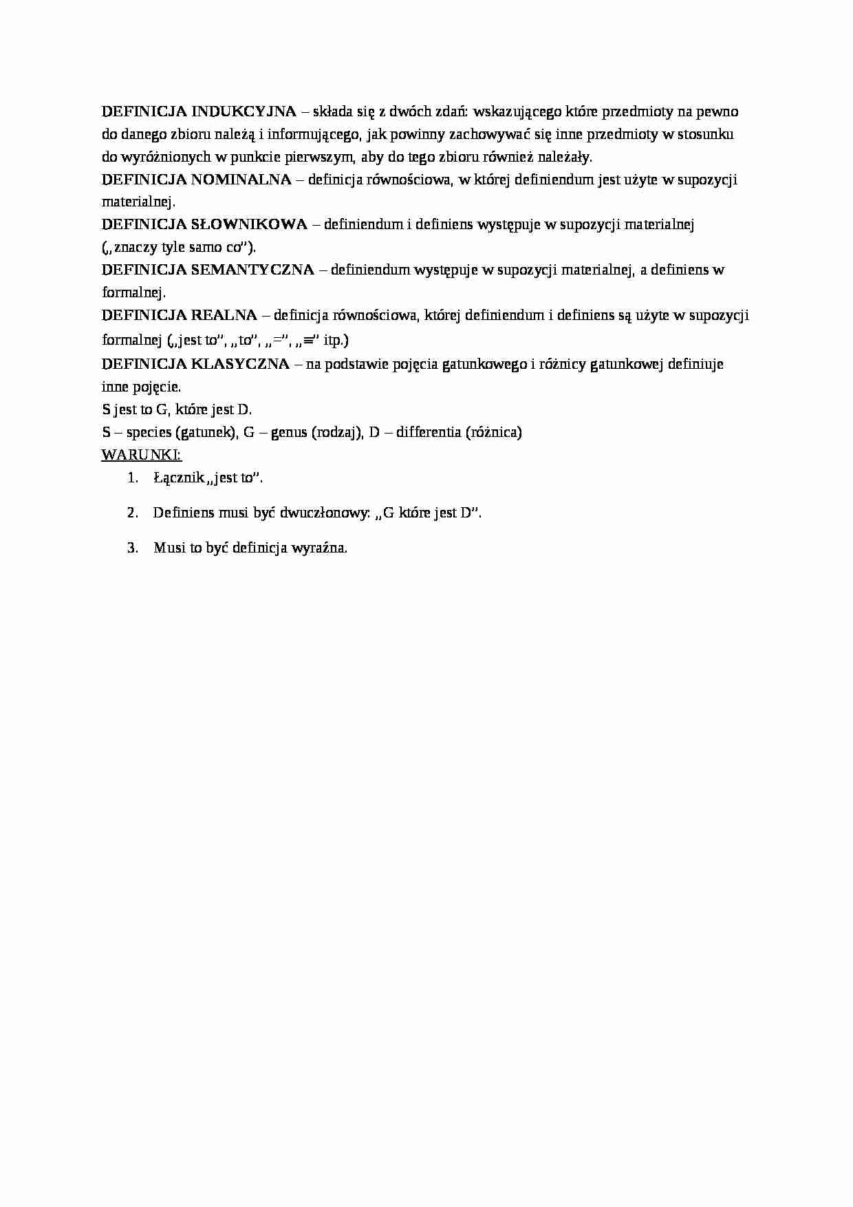 Definicje-rodzaje - strona 1