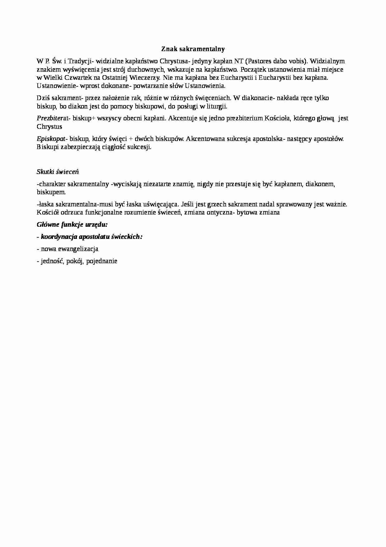 Znak sakramentalny - strona 1