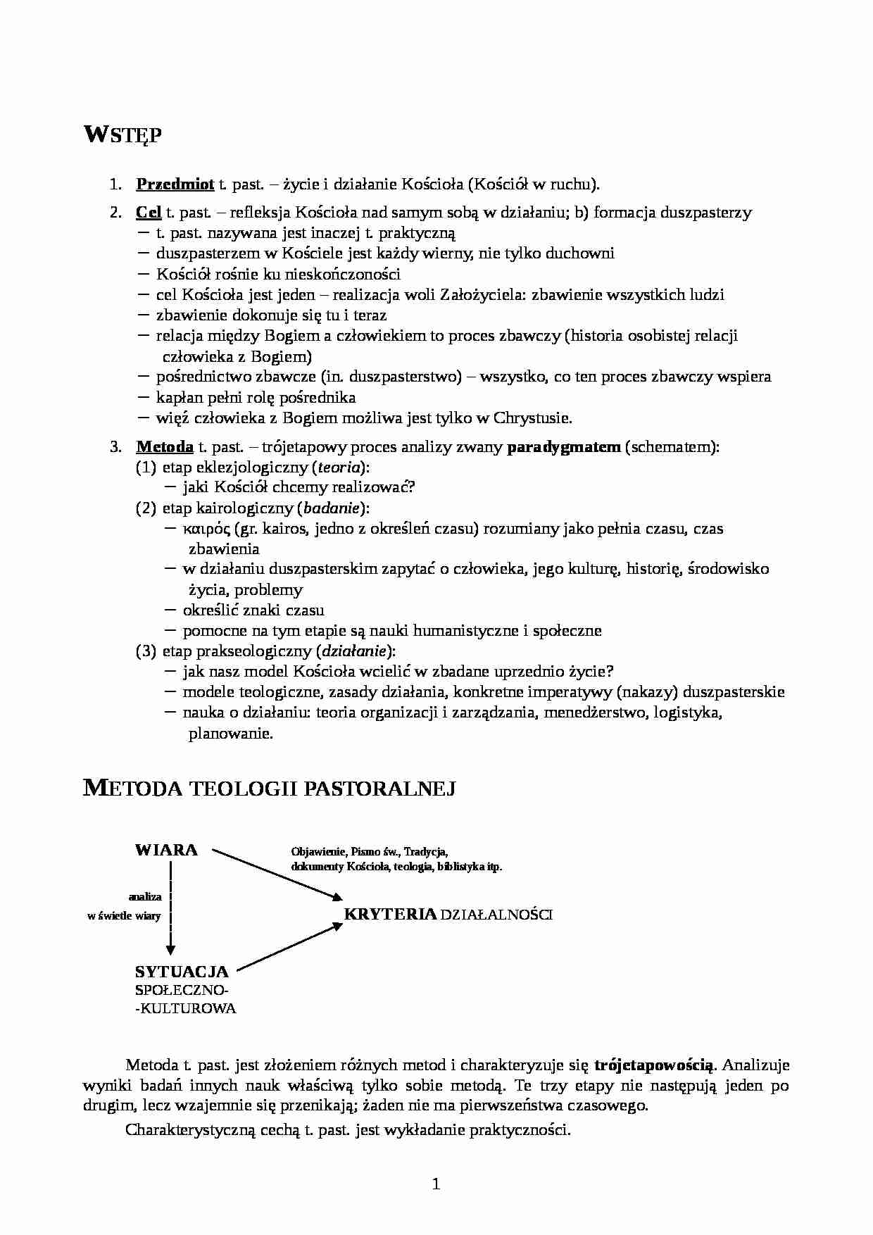  Teologia pastoralna-skrypt - strona 1