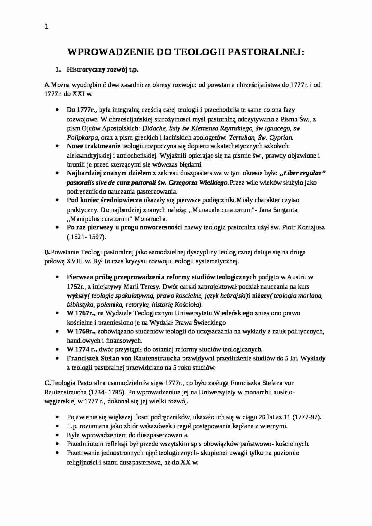 Wprowadzenie do teologii pastoralnej - strona 1