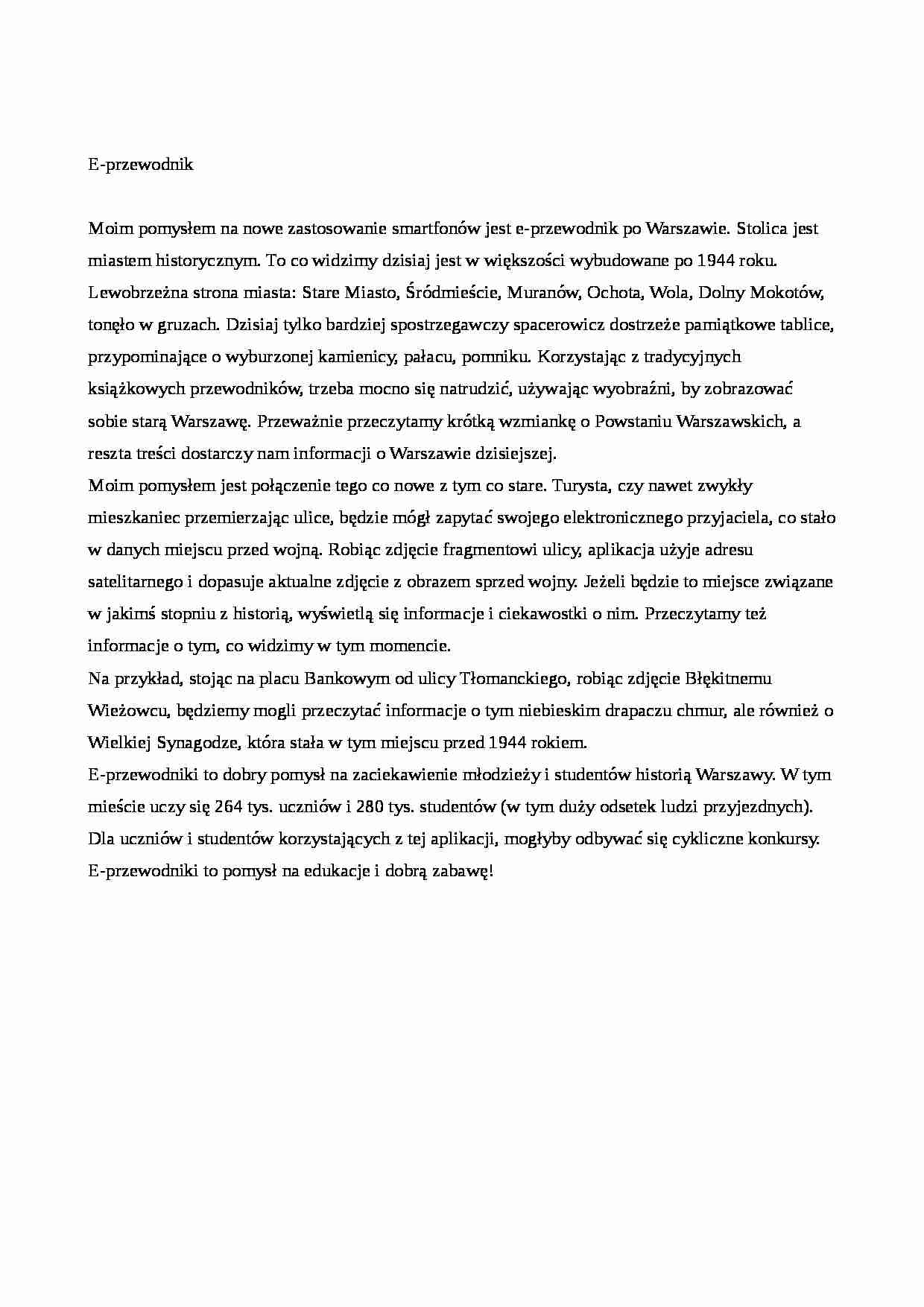 Zastosowanie e-learingu - strona 1