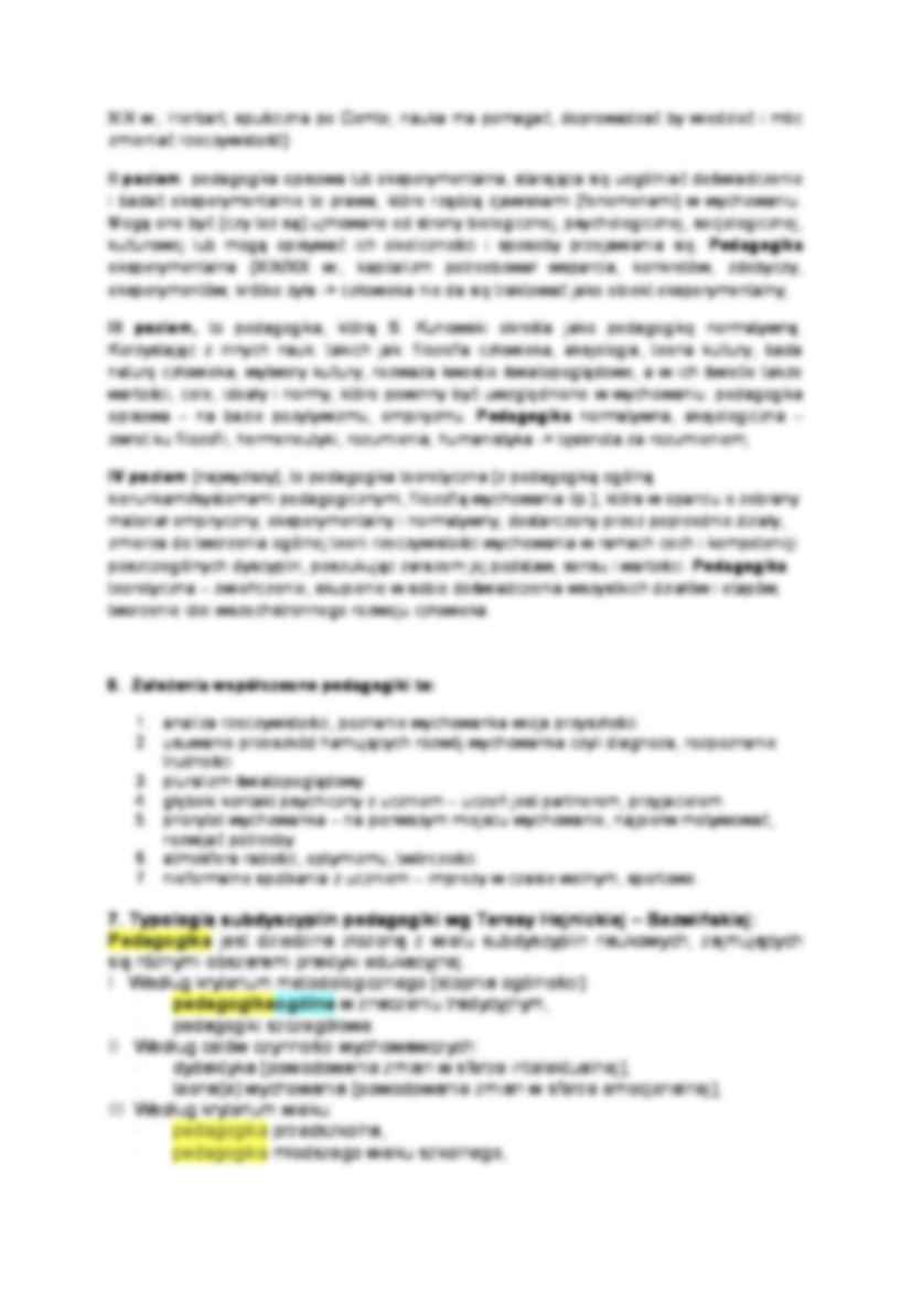 Co jest przedmiotem pedagogiki  - strona 3