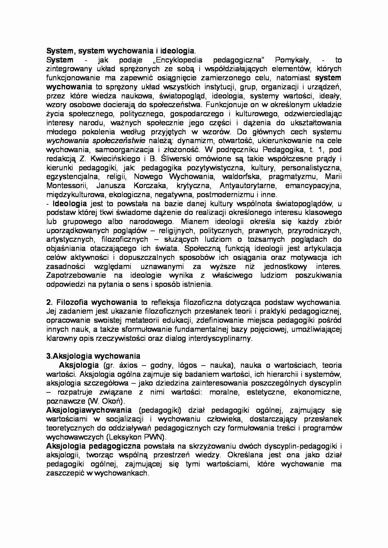 System, system wychowania i ideologia - strona 1