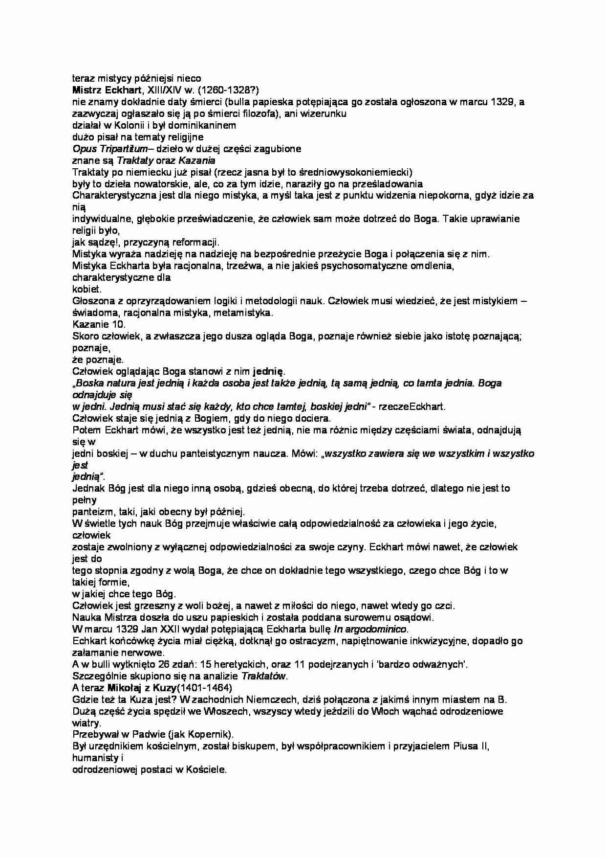 Mistrz Eckhart - opis  - strona 1