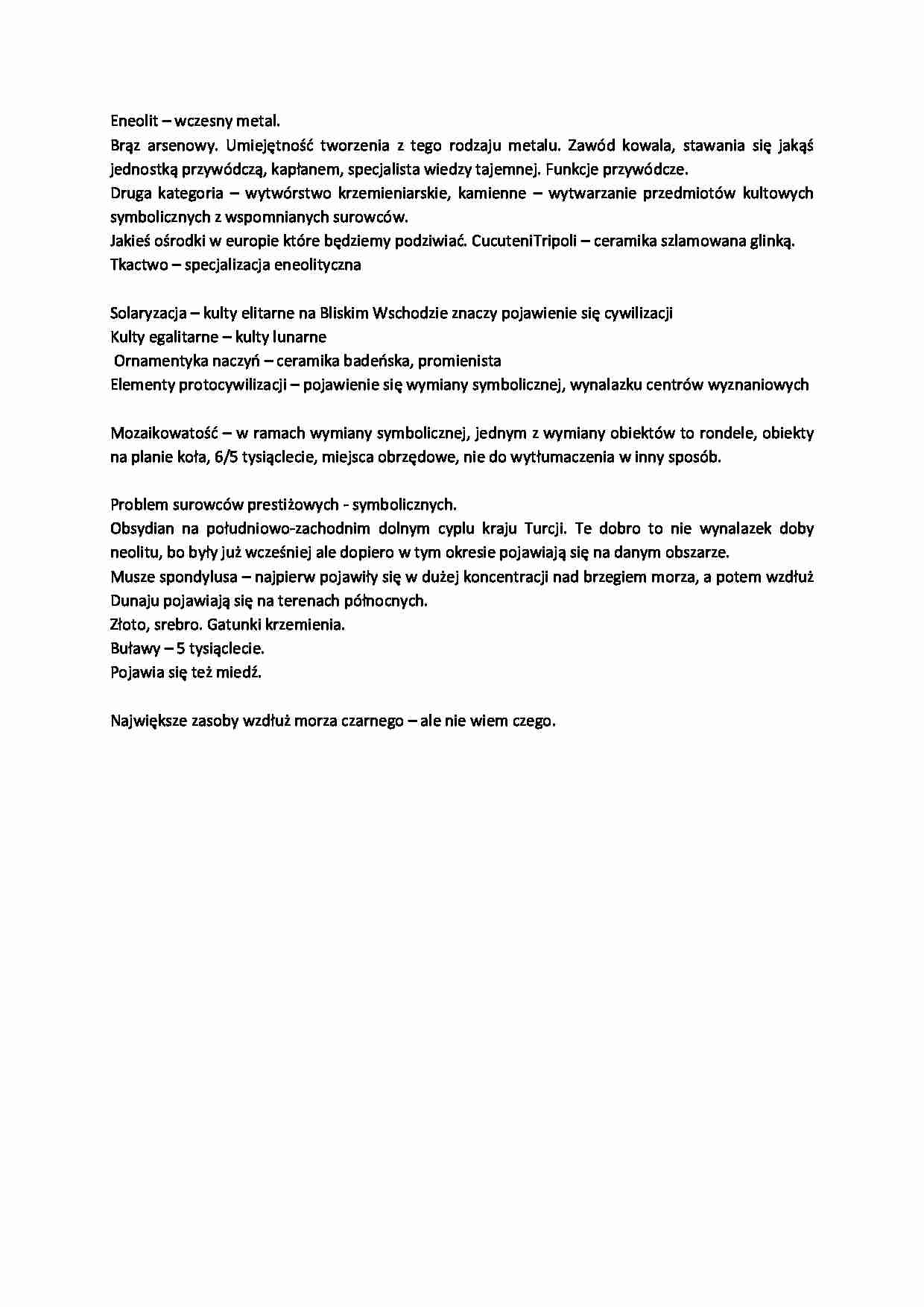 Eneolit - wczesny metal - strona 1