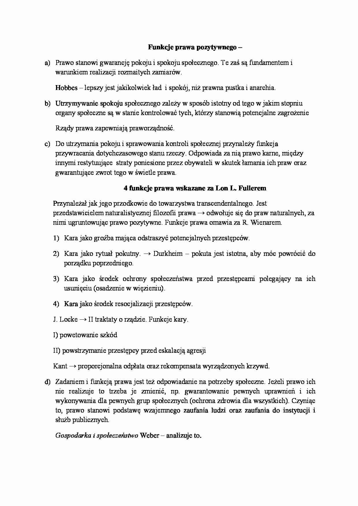 Funkcje prawa pozytywnego - strona 1