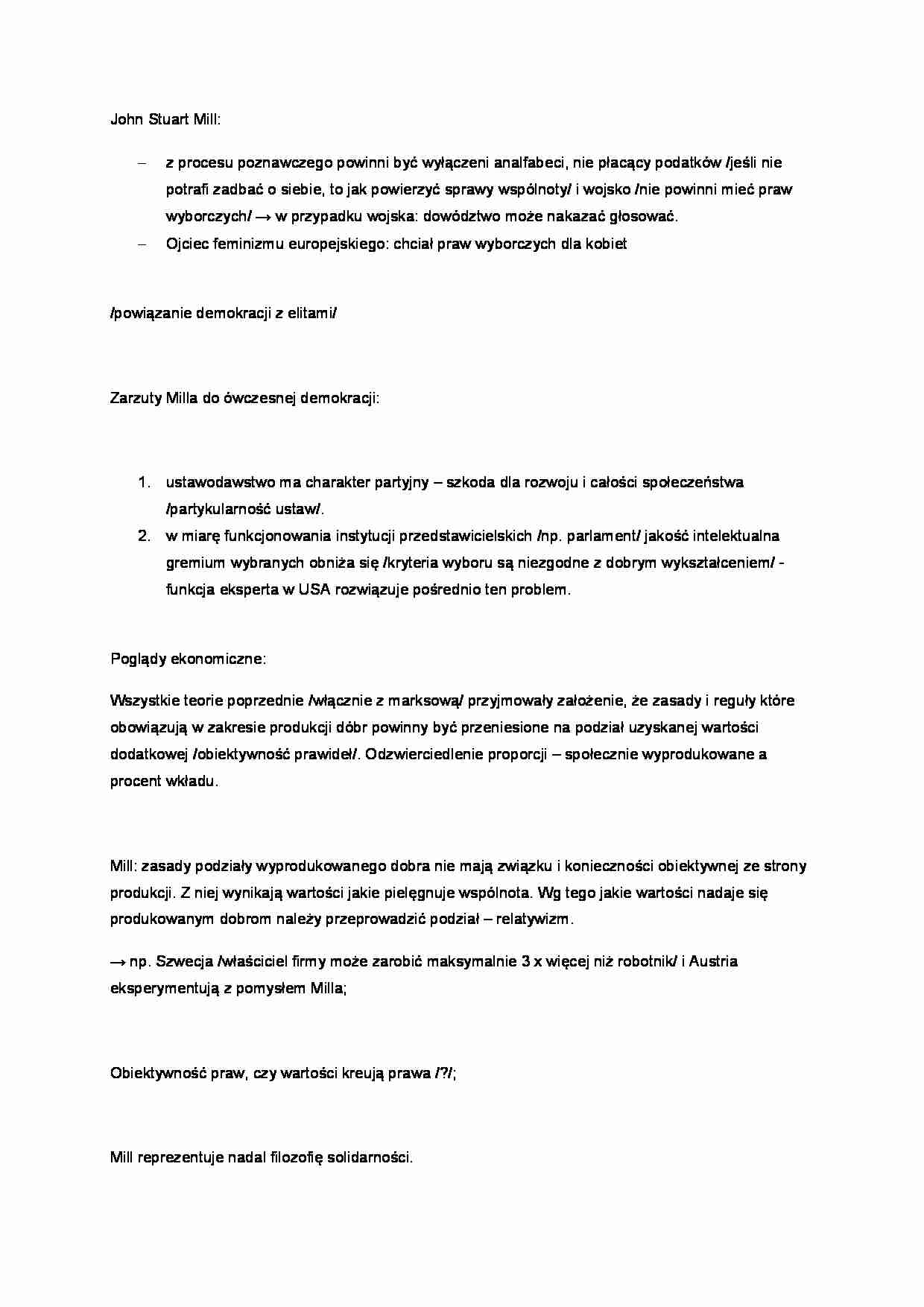 John Stuart Mill - strona 1