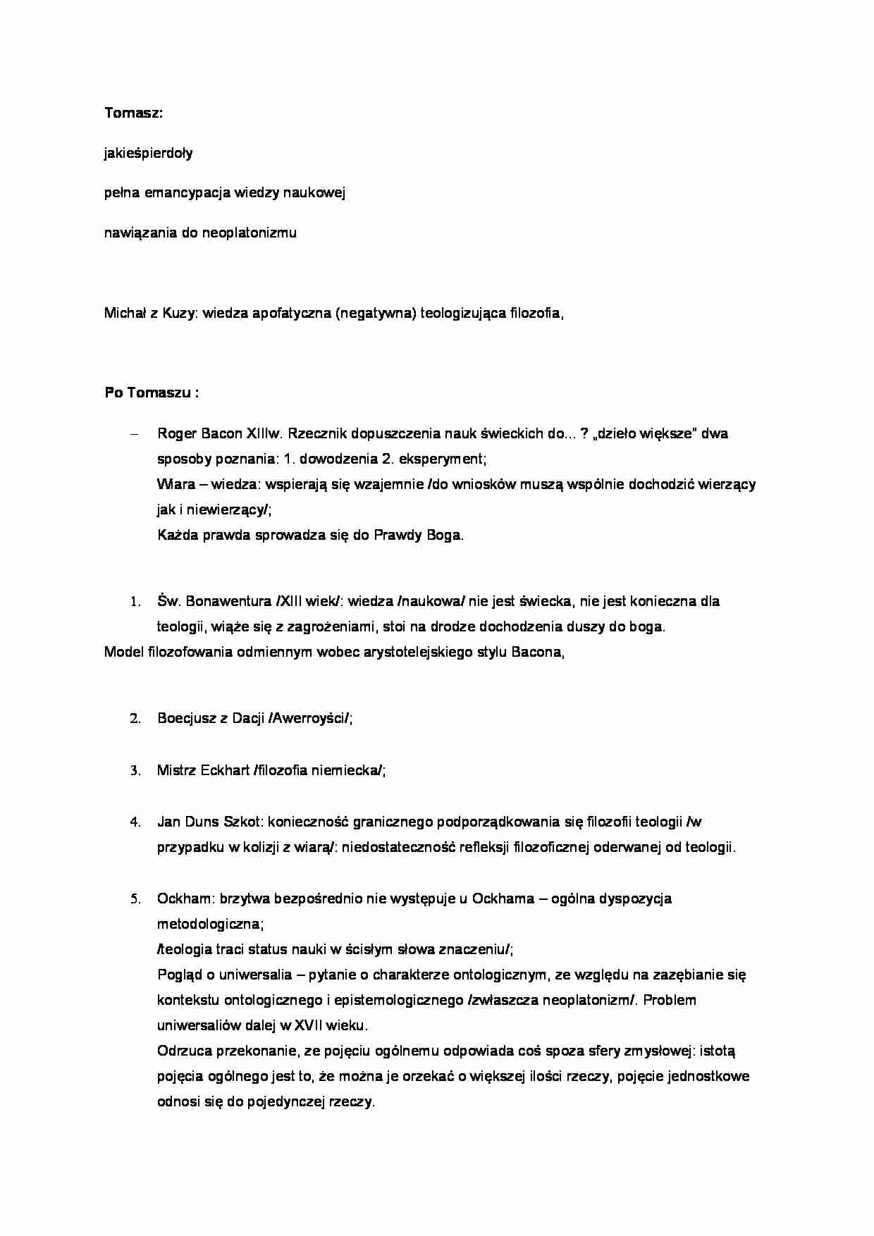 Modele filozofowania - wykład  - strona 1