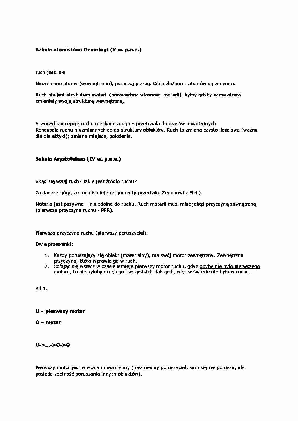Szkoła atomistów: Demokryt - strona 1