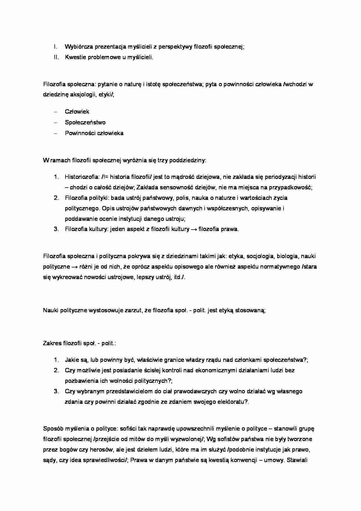 Wybiórcza prezentacja myślicieli  - strona 1