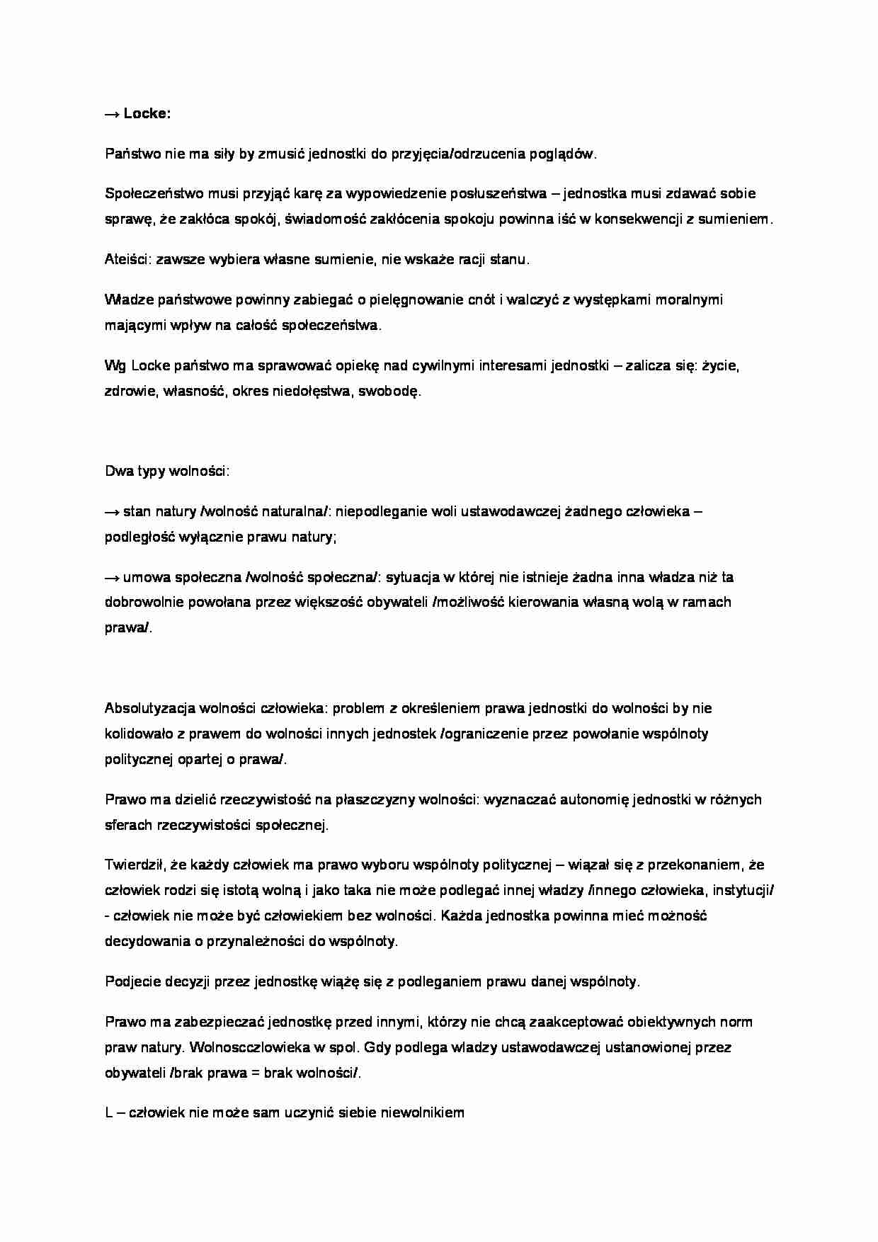 Koncepcja Locke'a - strona 1