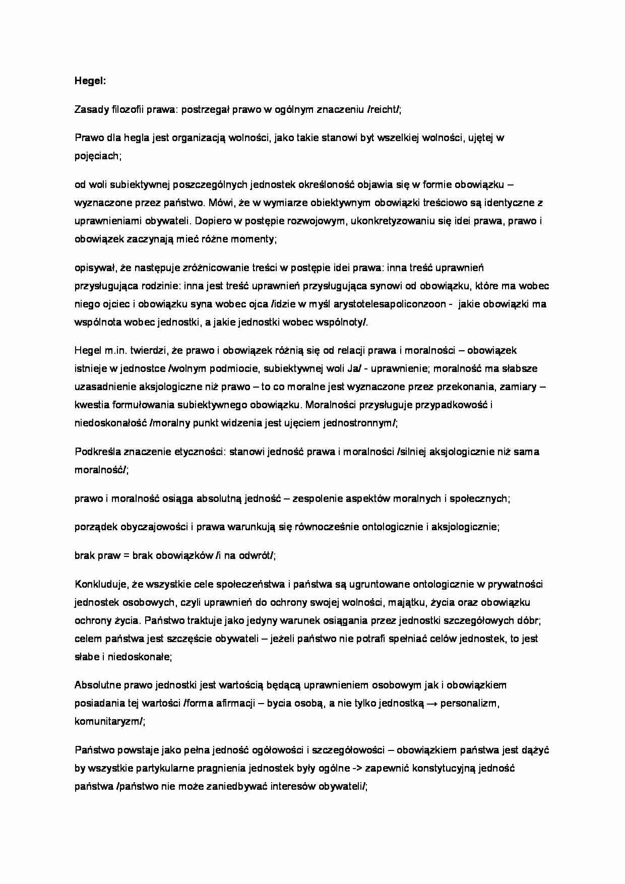 Zasady filozofii prawa - Hegel - strona 1