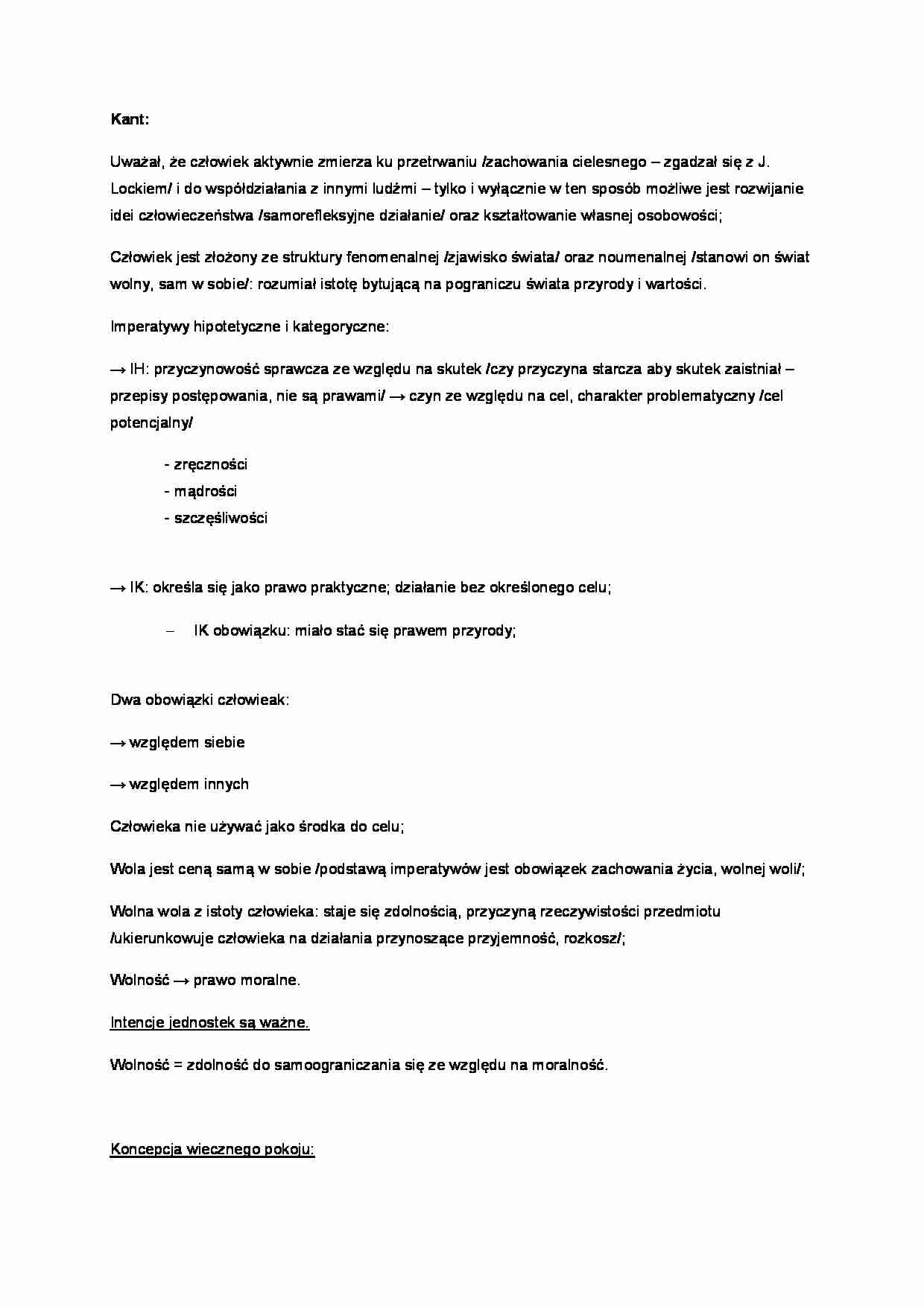 Liberalizm: Kant - strona 1