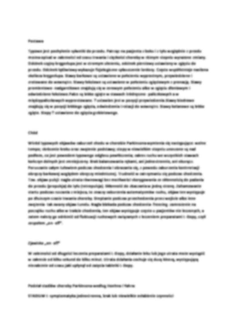 Choroba Parkinsona - charakterystyka  - strona 3