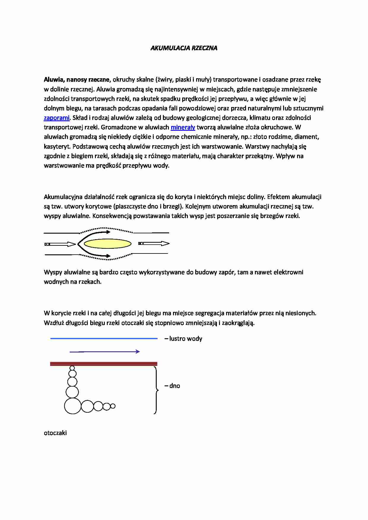 Akumulacja rzeczna - Tarasy rzeczne - strona 1