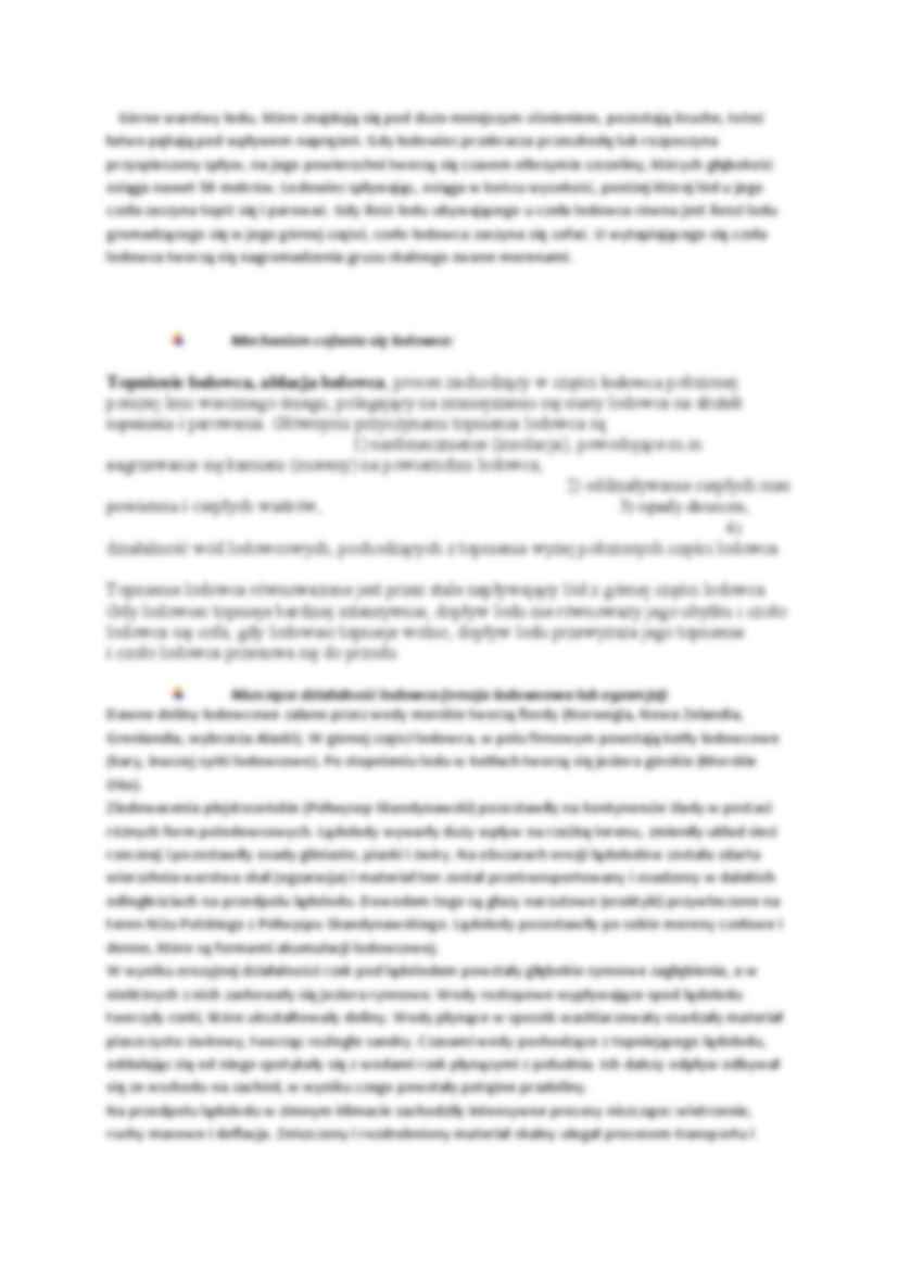 Geologiczna działalność lodowców  - strona 3