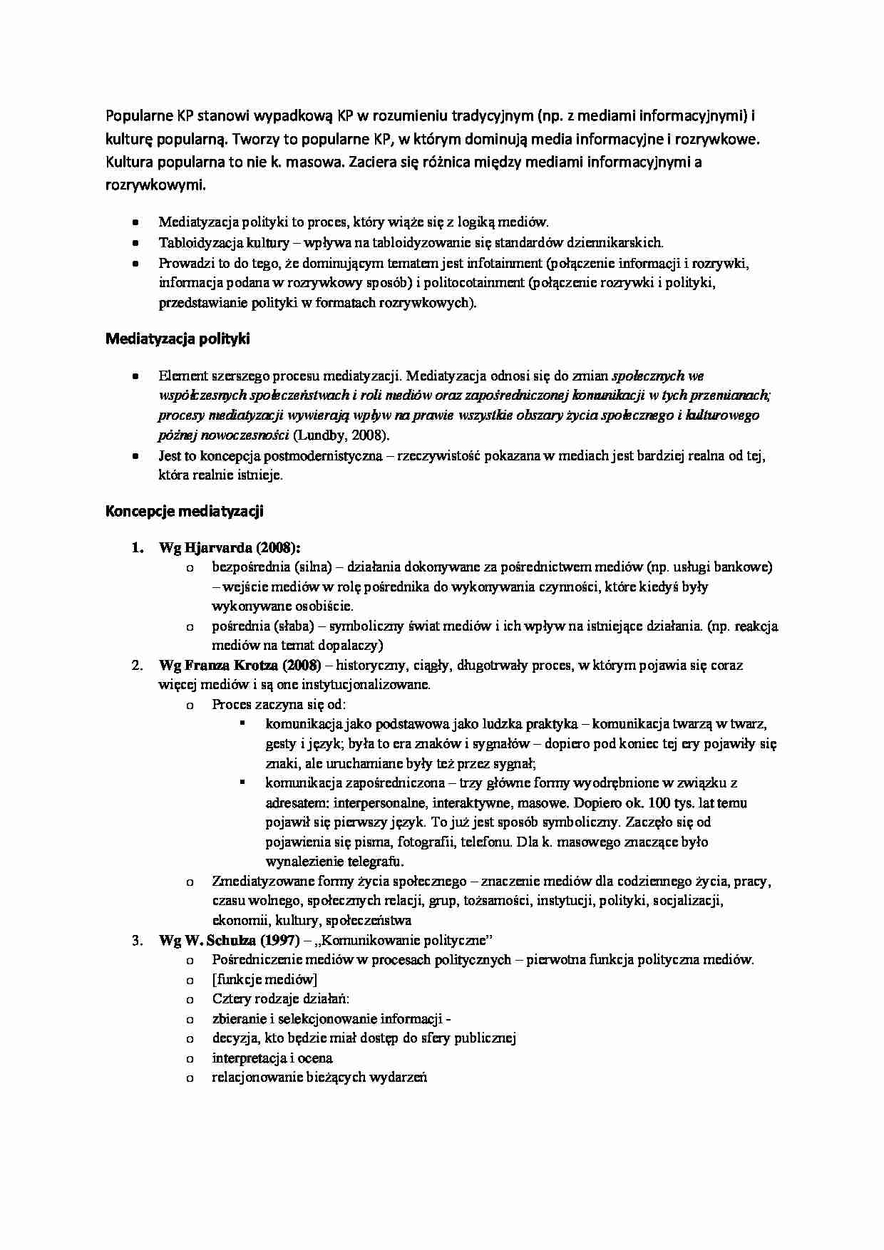 Mediatyzacja - koncepcje  - strona 1