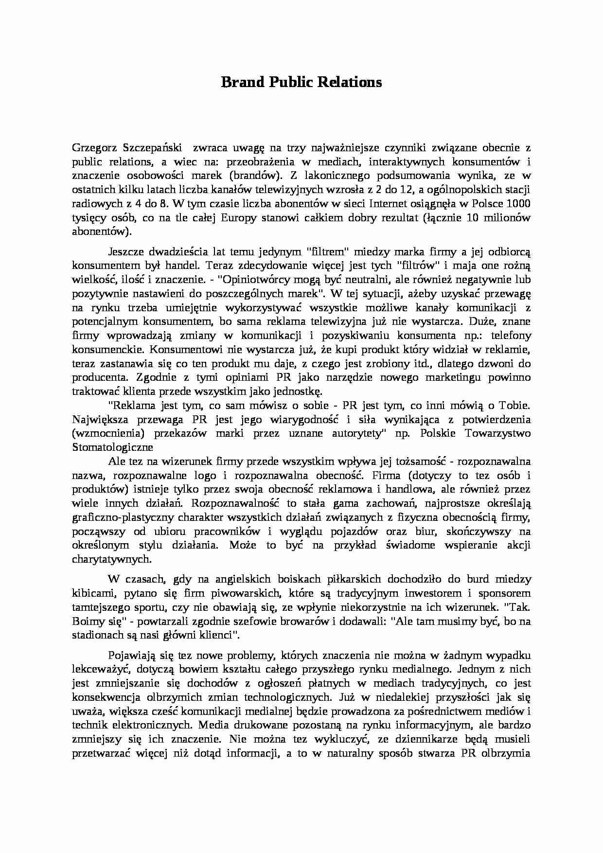 Brand Public Relations - strona 1
