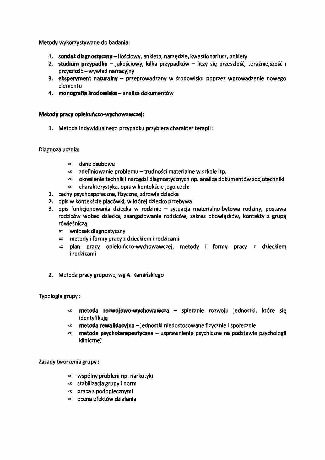 Metody wykorzystywane do badania - strona 1