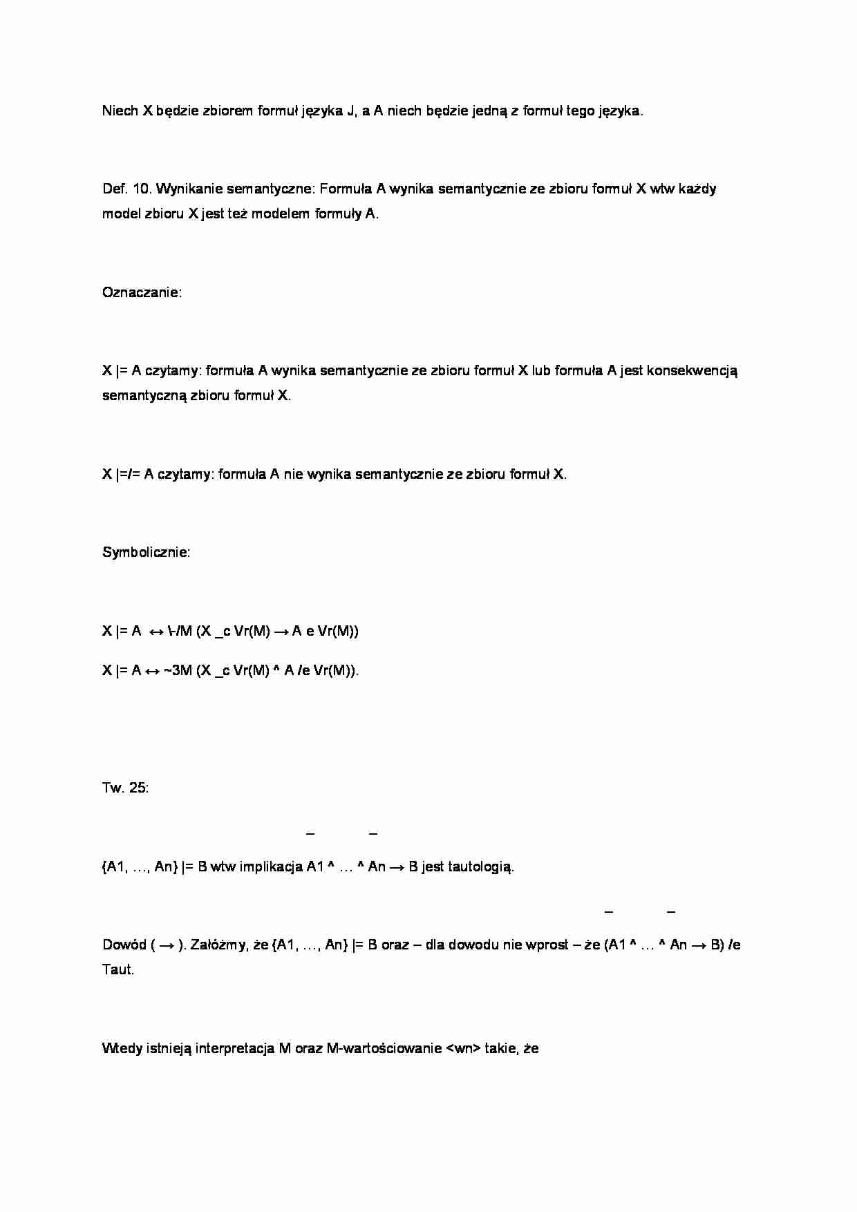 Semantyka logiczna - wprowadzenie - strona 1