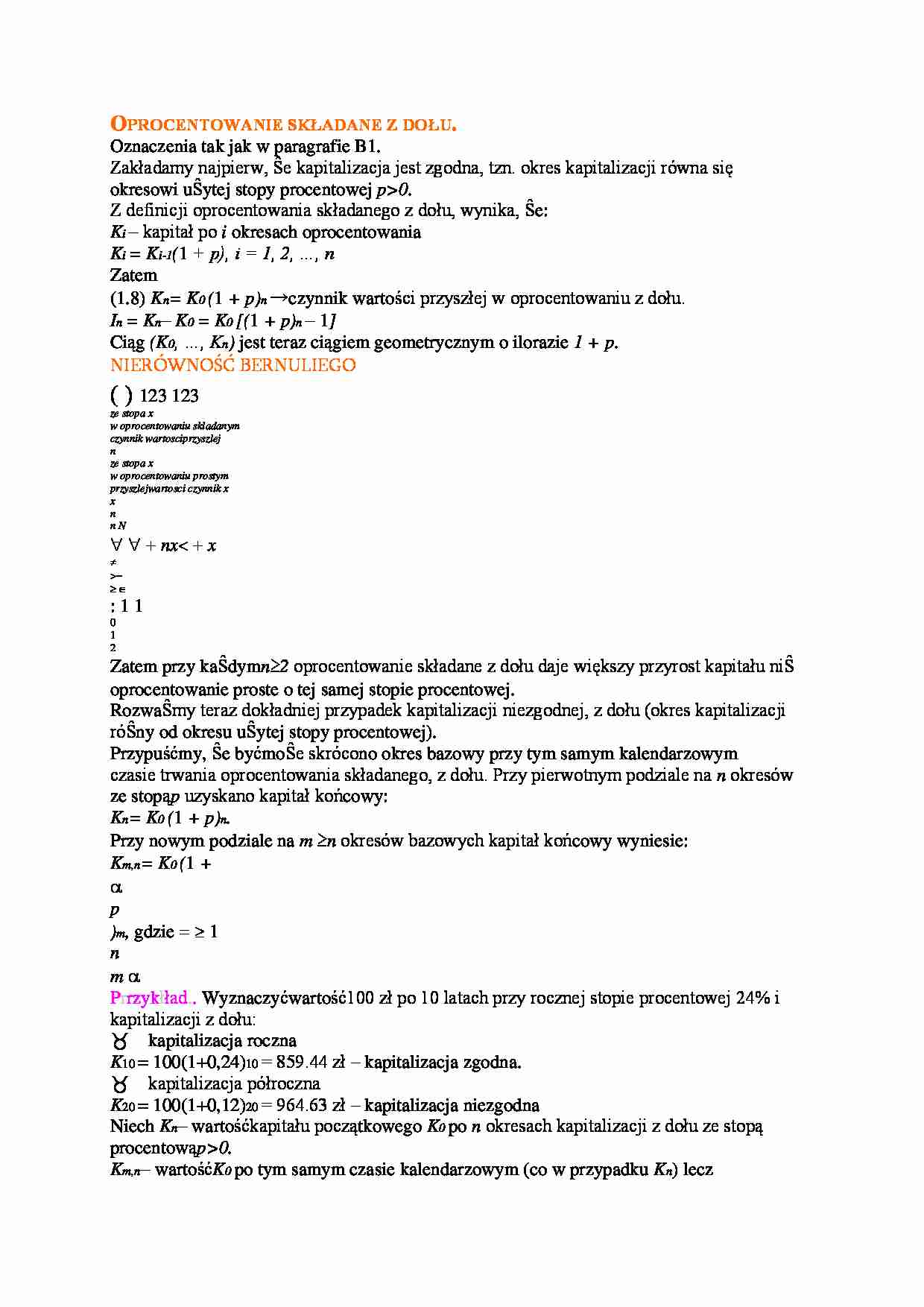 Oprocentowanie składane z dołu - strona 1