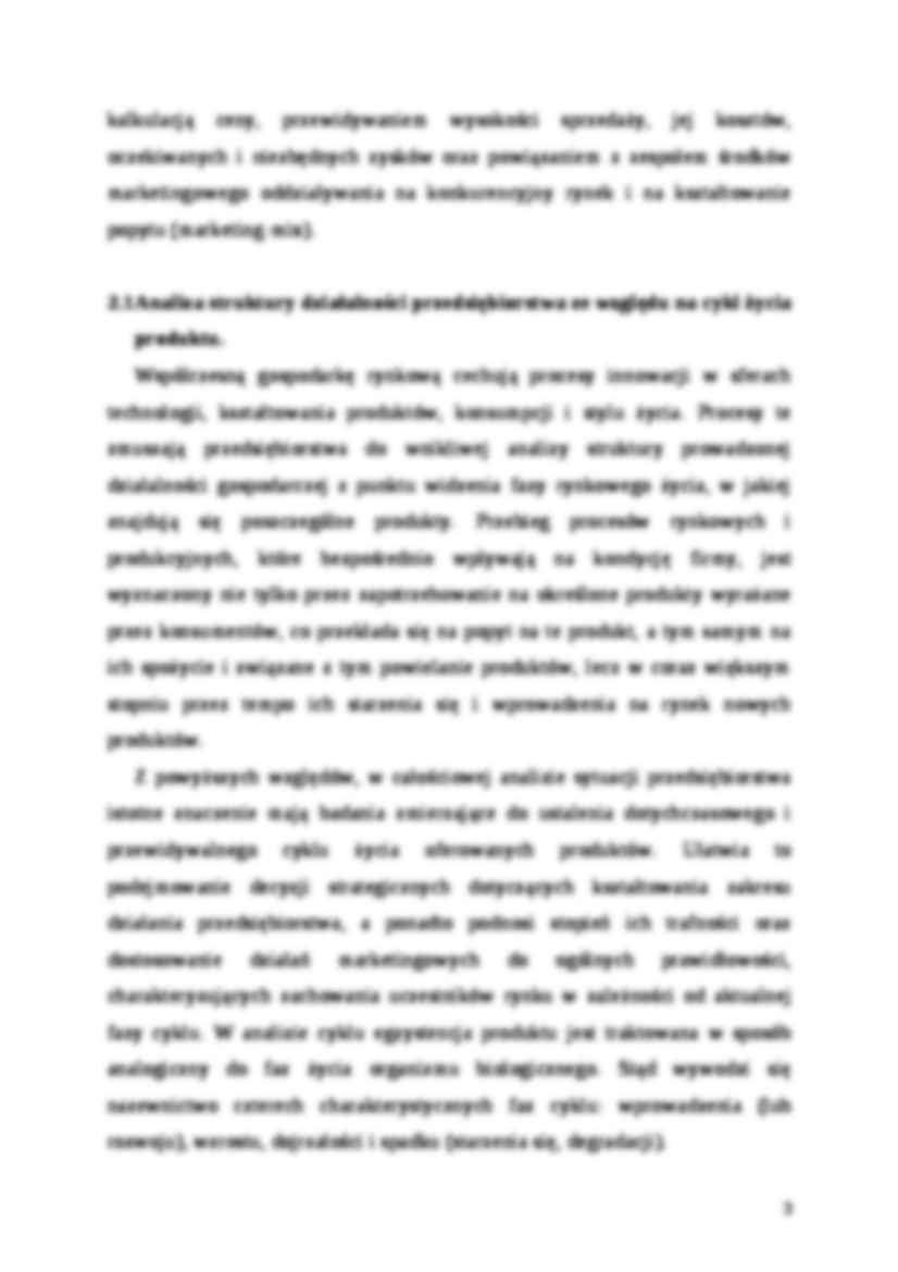 Cykl życia produktu a strategie marketingowe - strona 3