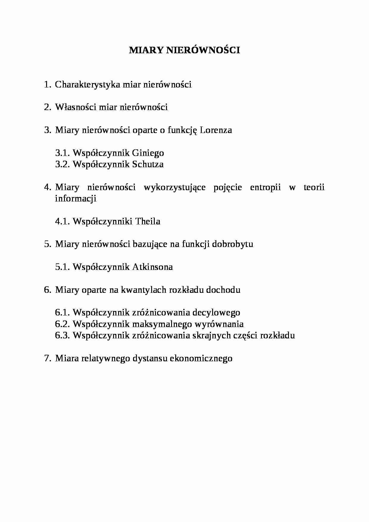 MIARY NIERÓWNOŚCI - strona 1