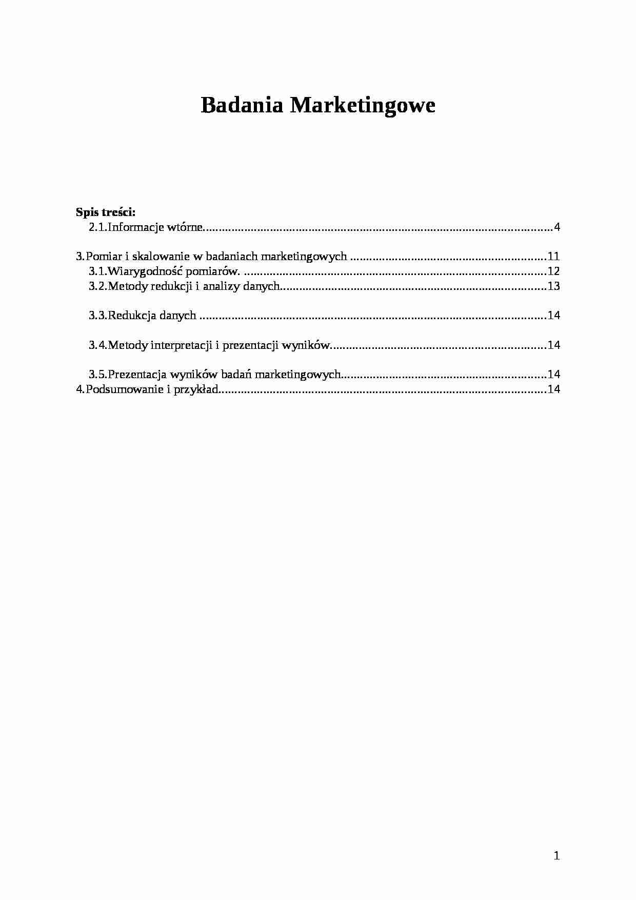 Badania marketingowe i SIM - strona 1
