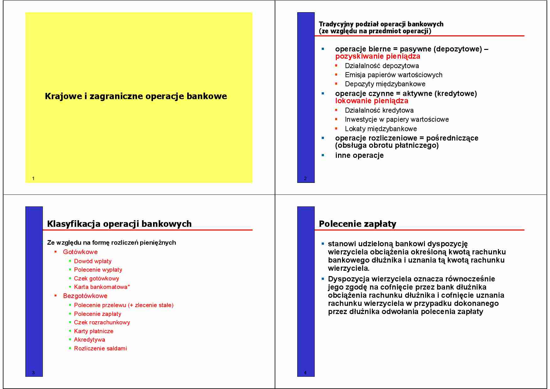 Krajowe i zagraniczne operacje bankowe - strona 1