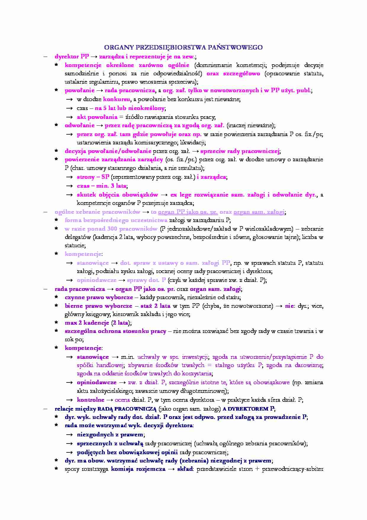 Organy przedsiębiorstwa państwowego - strona 1