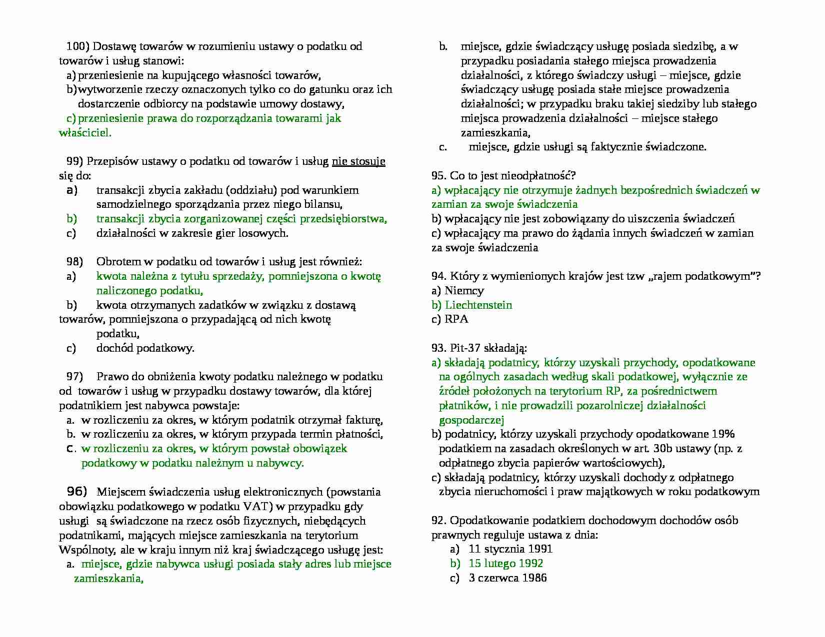 System podatkowy w Polsce - na zaliczenie - strona 1