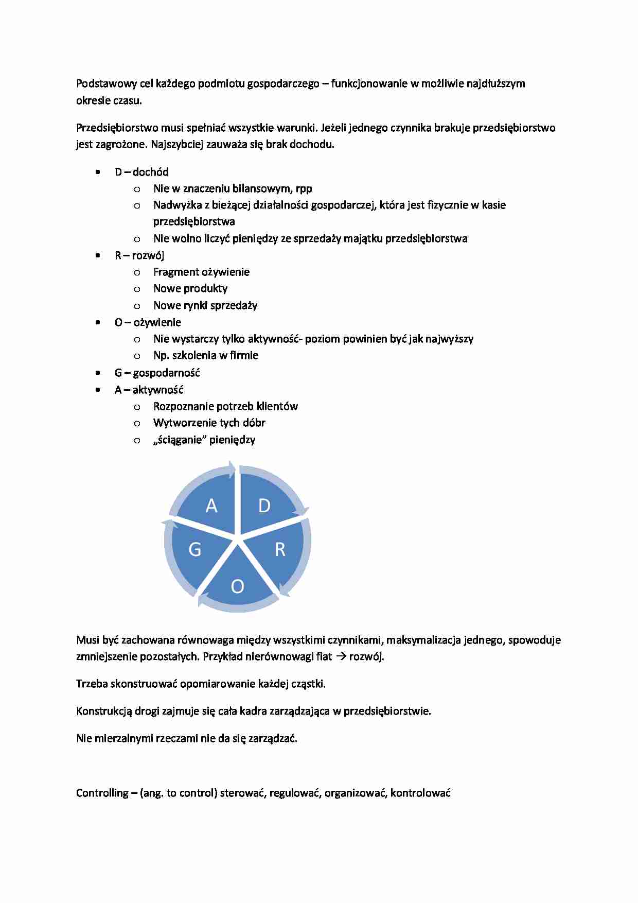 Podstawowy cel każdego podmiotu gospodarczego - strona 1