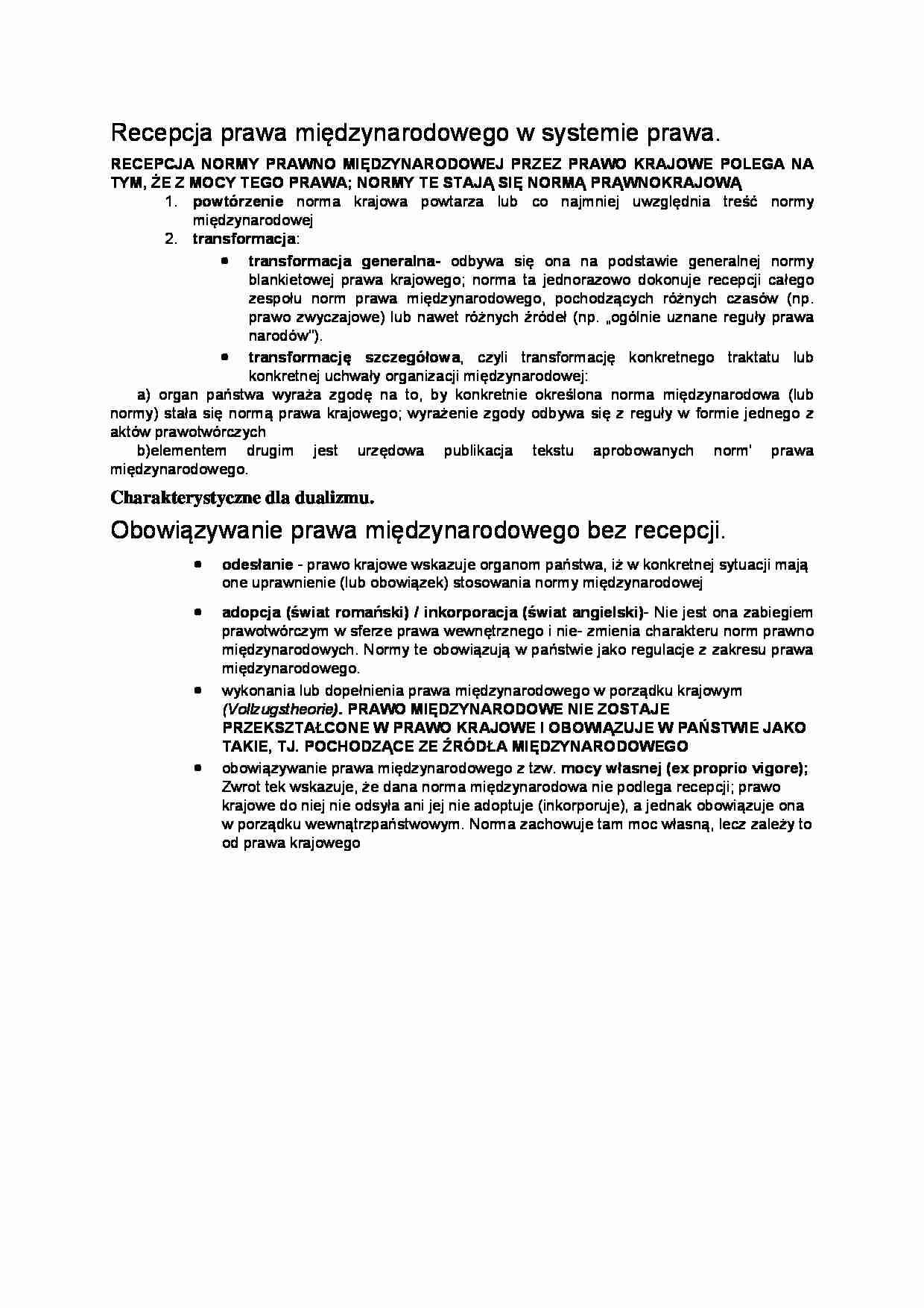 Obowiązywanie prawa międzynarodowe w systemie prawa - strona 1