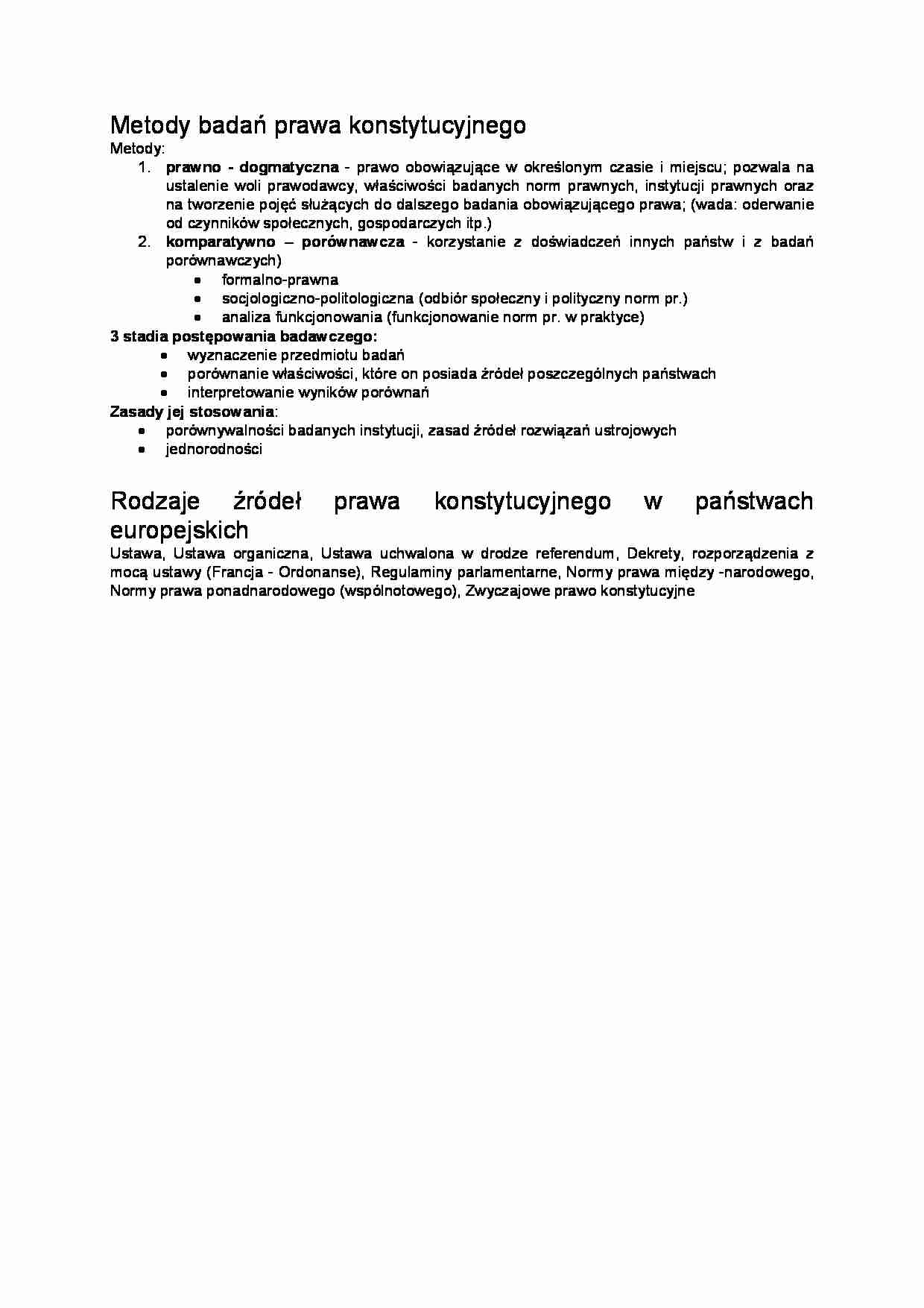 Metody badań prawa konstytucyjnego - strona 1