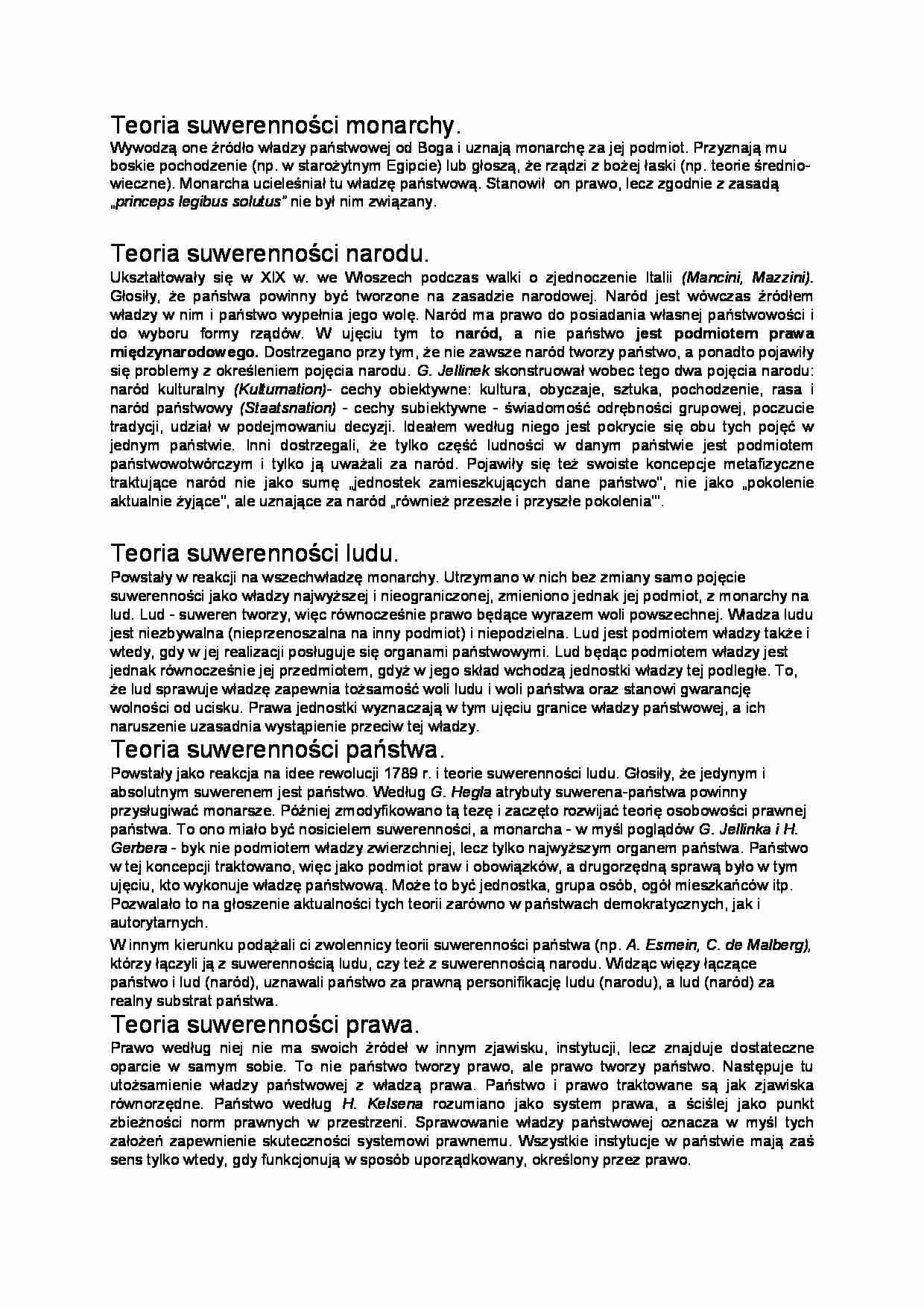 Teorie suwerenności - strona 1