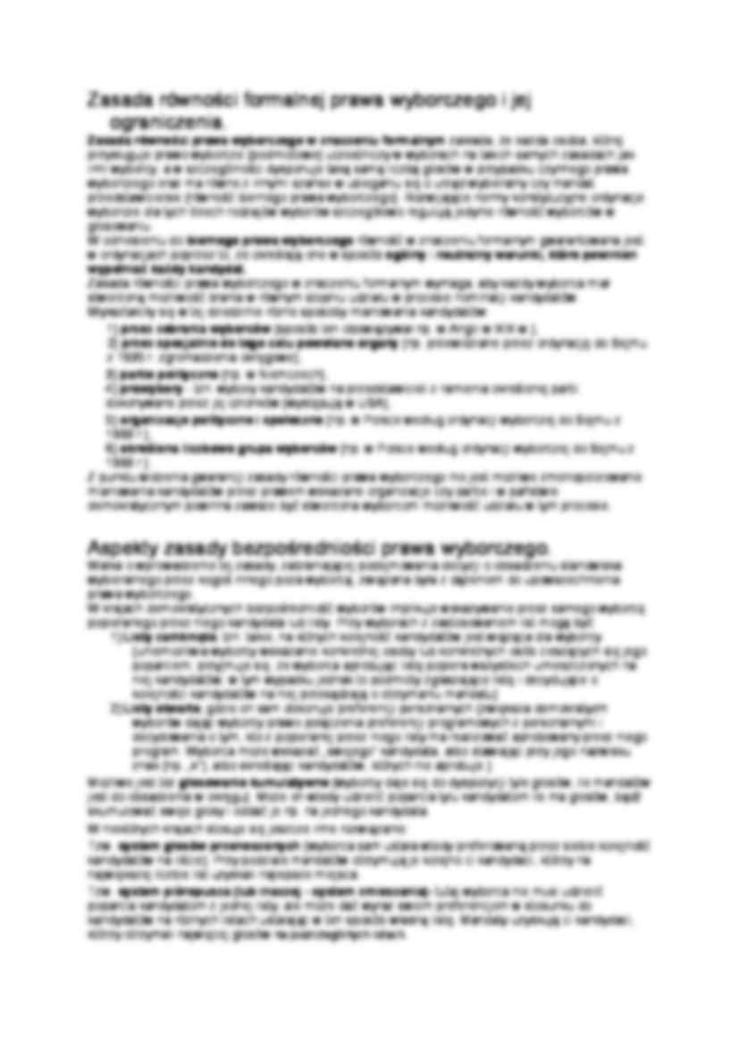 Zasada powszechności prawa wyborczego i inne zasady - strona 2