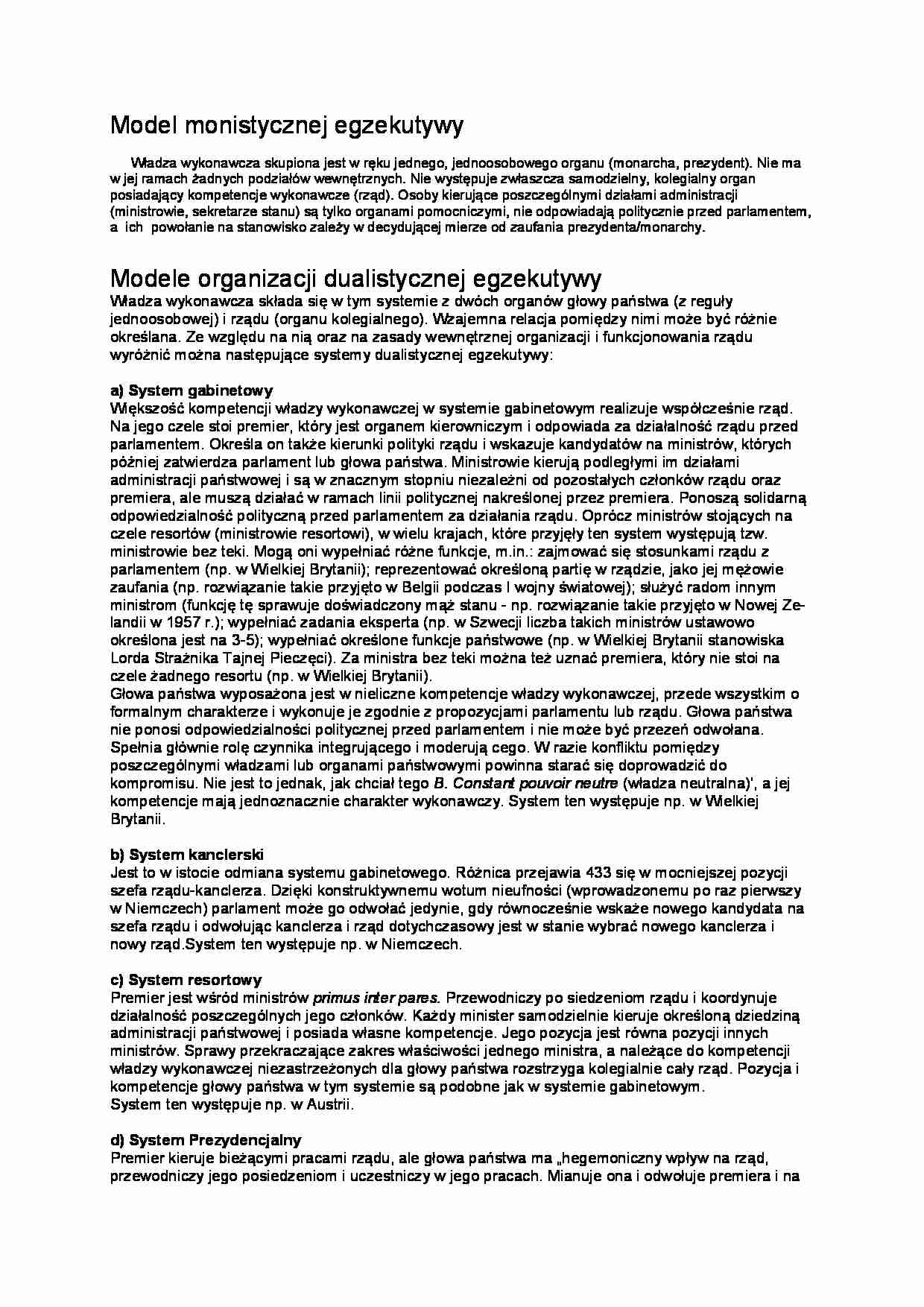 Modele  egzekutywy - strona 1