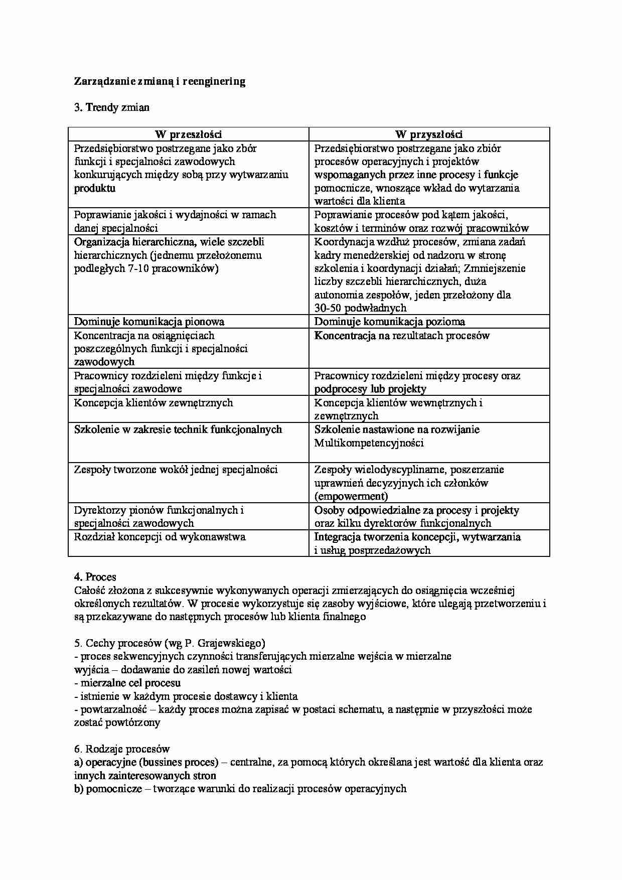 Zarządzanie zmianą i reenginering - strona 1