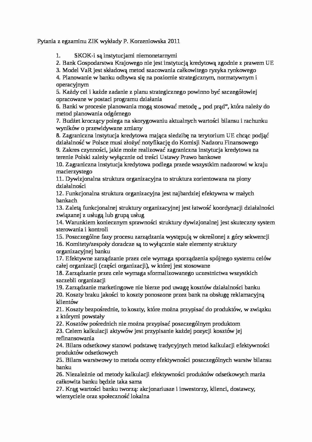 Pytania na egzamin - Prawo bankowe - strona 1