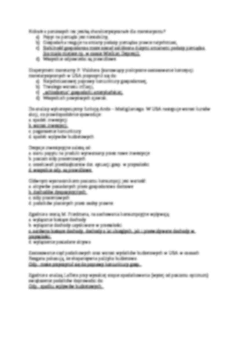 Pytania testowe - Bezrobocie klasyczne - strona 2