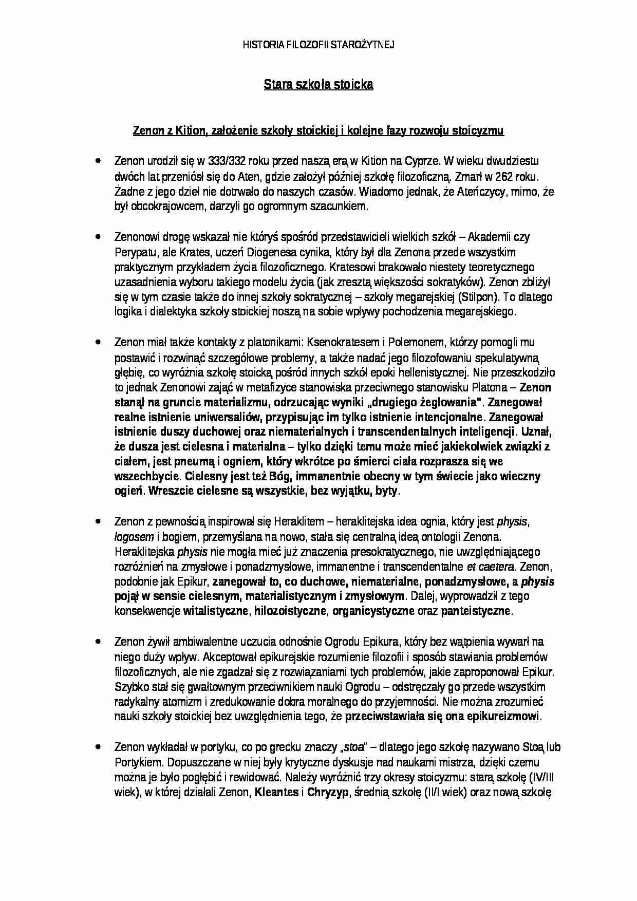 Stara szkoła stoicka - strona 1