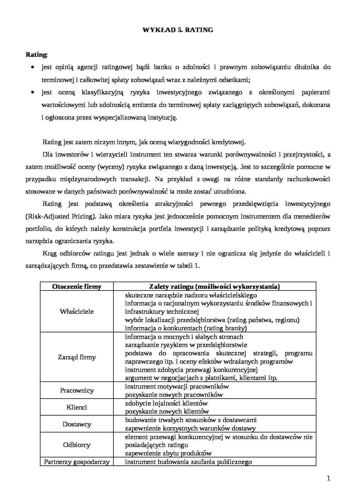 Ratingi - strona 1