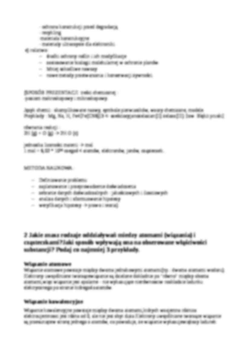 Pytania na egzamin - Atomy - strona 2