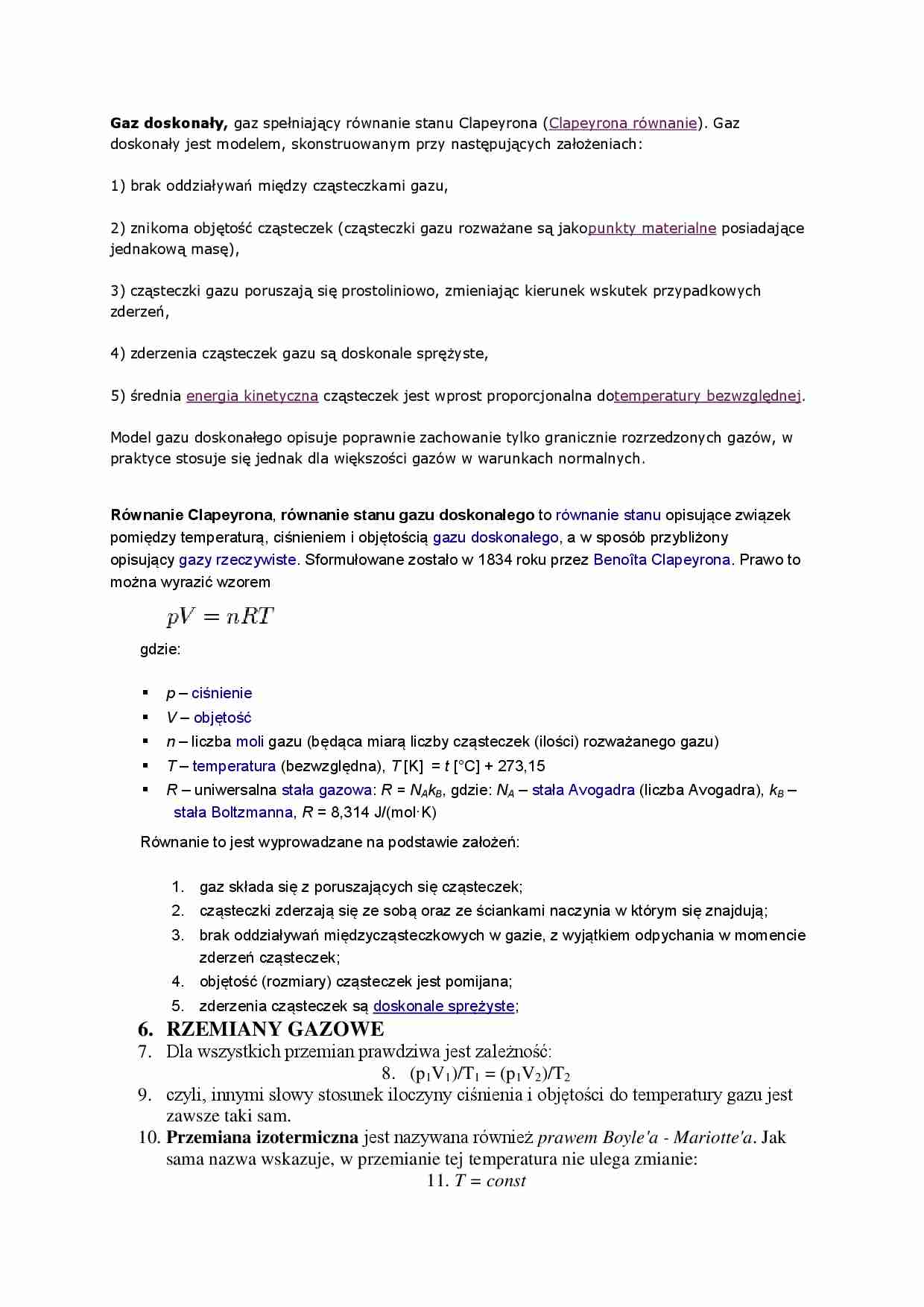 Gaz doskonały - strona 1