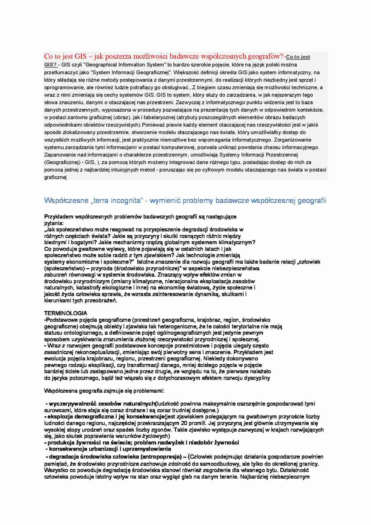 Co to jest GIS? - strona 1