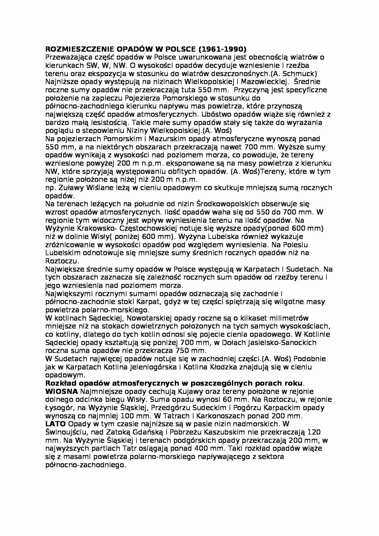 Rozmieszczenie opadowa w Polsce - strona 1