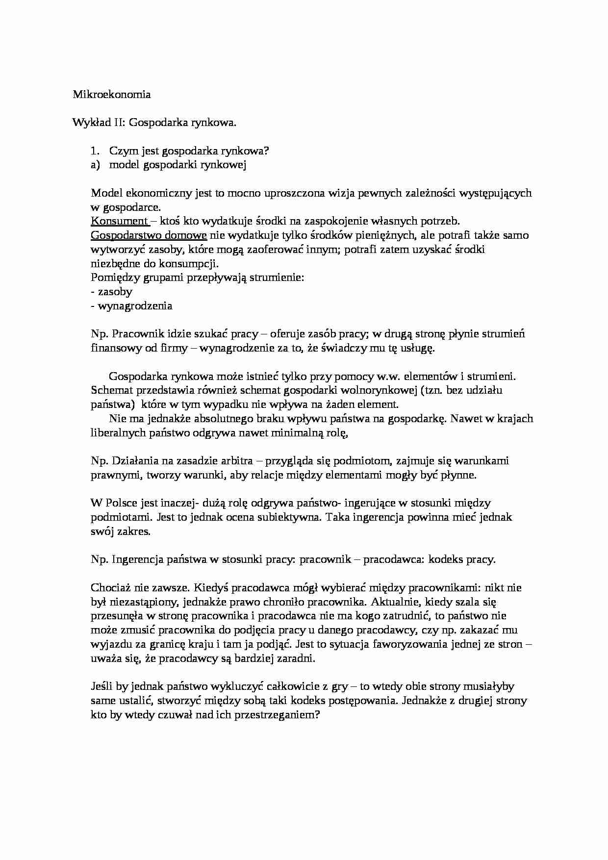 Gospodarka rynkowa - Gospodarstwo domowe - strona 1