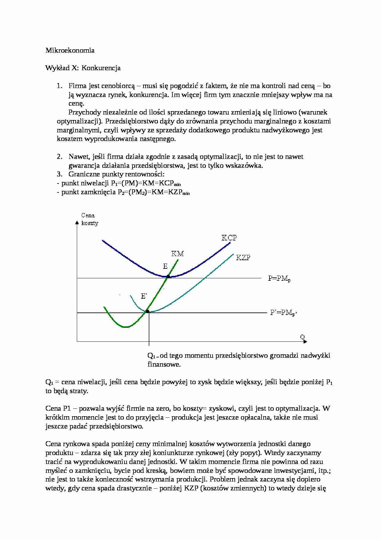 Konkurencja - Graniczne punkty rentowności - strona 1