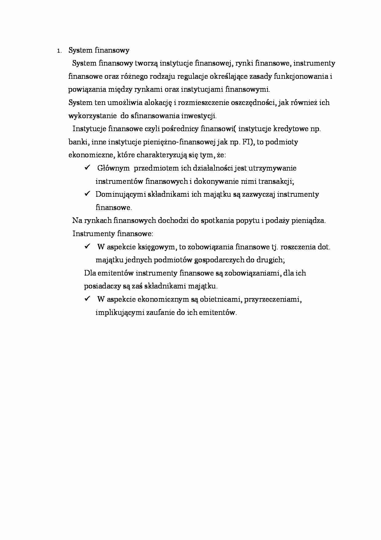 System finansowy - strona 1